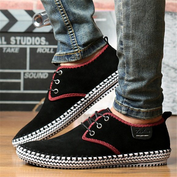 Suede Shoes Men Breathable Leather